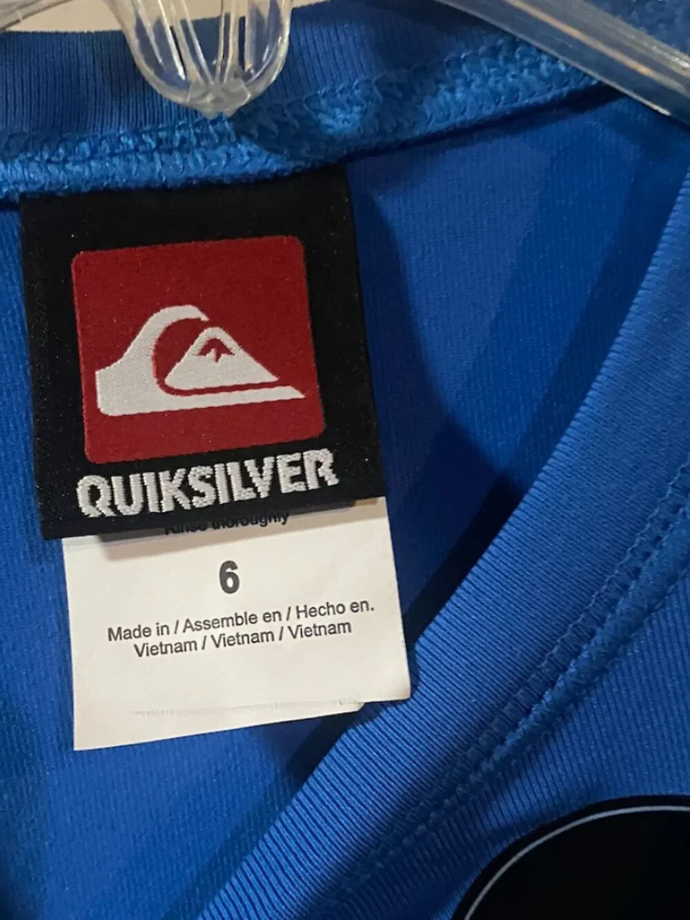 Quiksilver Swim Shirt Kids size 6